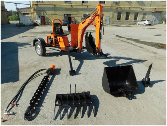 Прицепной  универсальный мини экскаватор STRONG M 1000